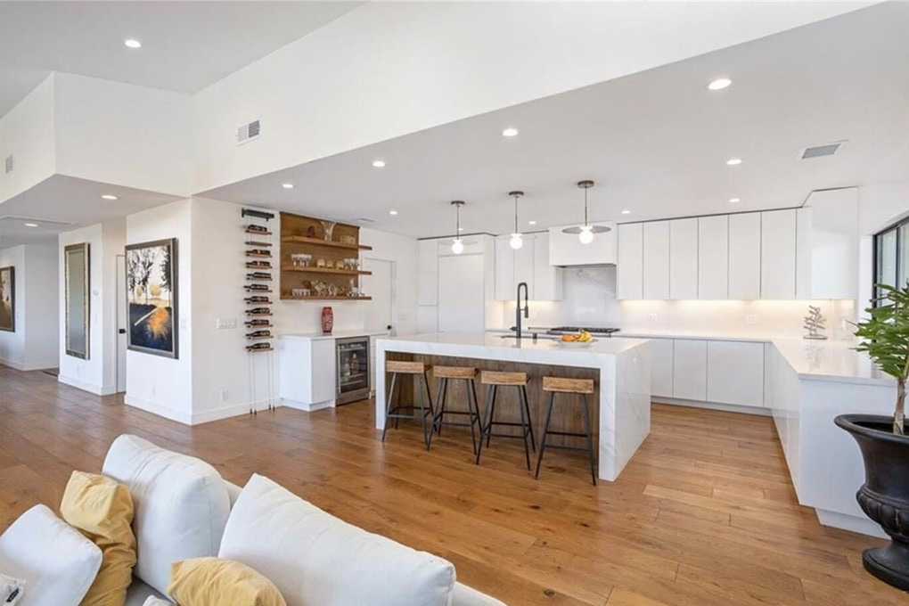 All white minimalist modern kitchen